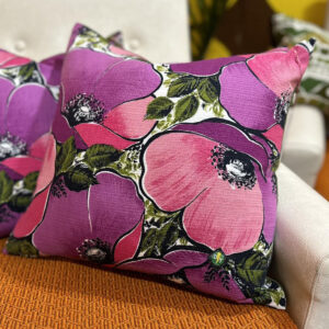 "Opium Poppies" Sustainable Cushion