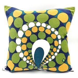 "The Proud Peacock" sustainable cushion