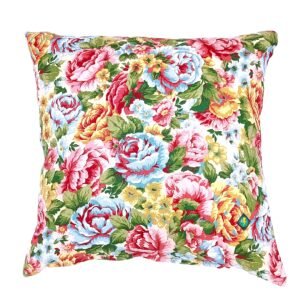 "Cottage Country Garden" upcycled sustainable cushion